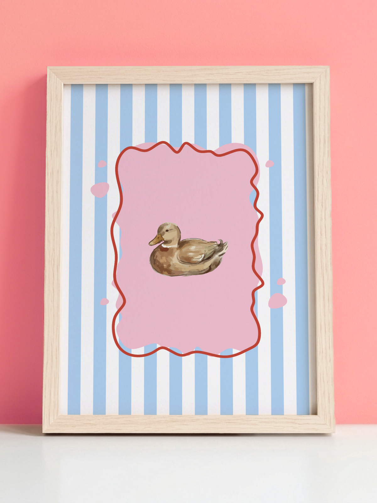 Duck & Stripes Print
