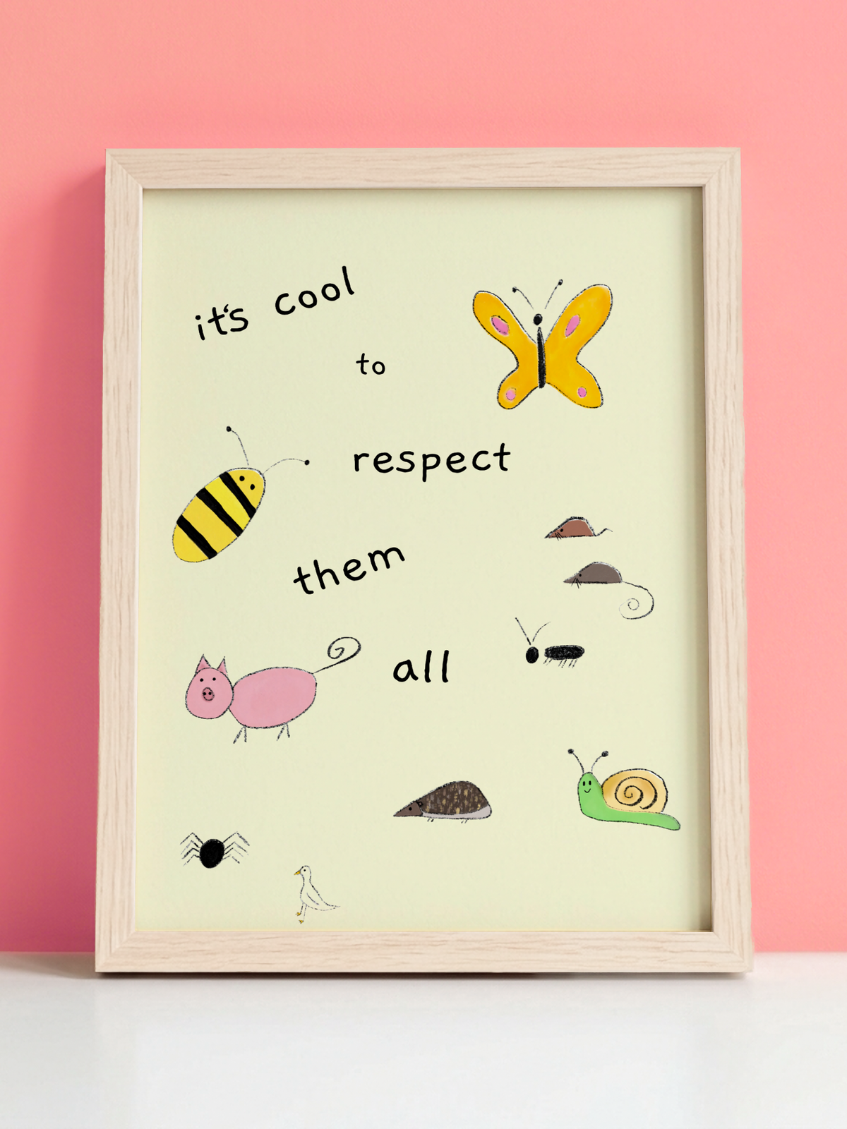 It's cool to respect them all print