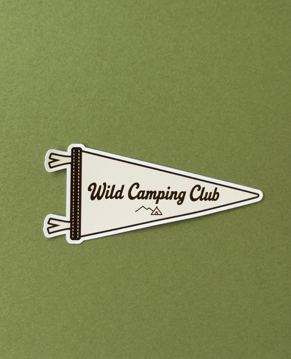 Wild Camping Club Pennant Flag Sticker