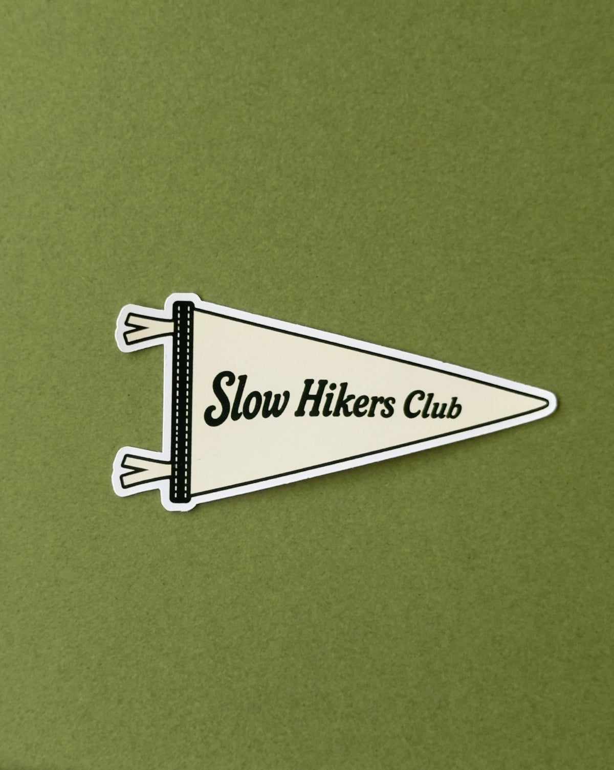 Slow Hikers Club Pennant Flag Sticker
