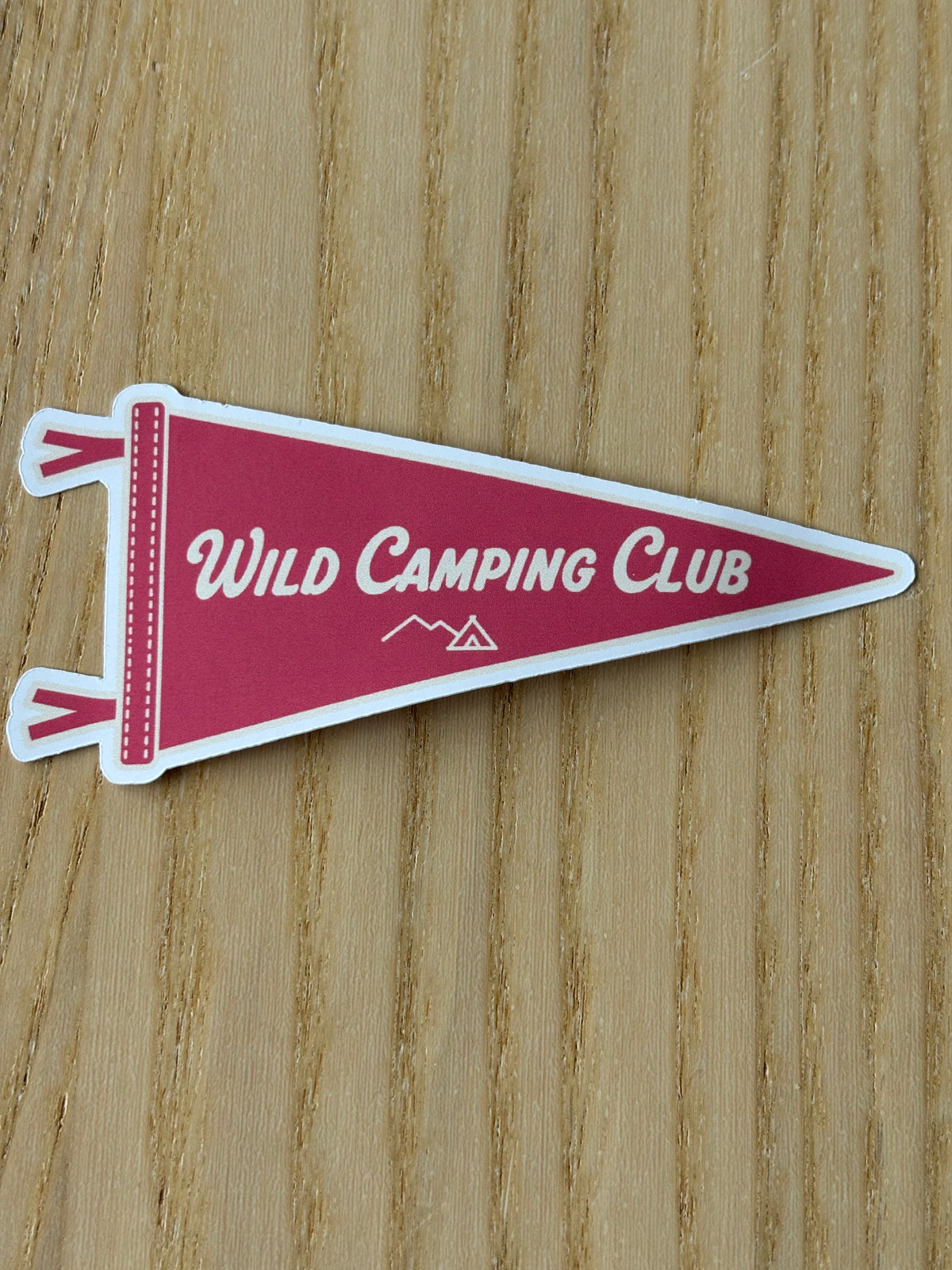 Wild Camping Club Pennant Flag Sticker