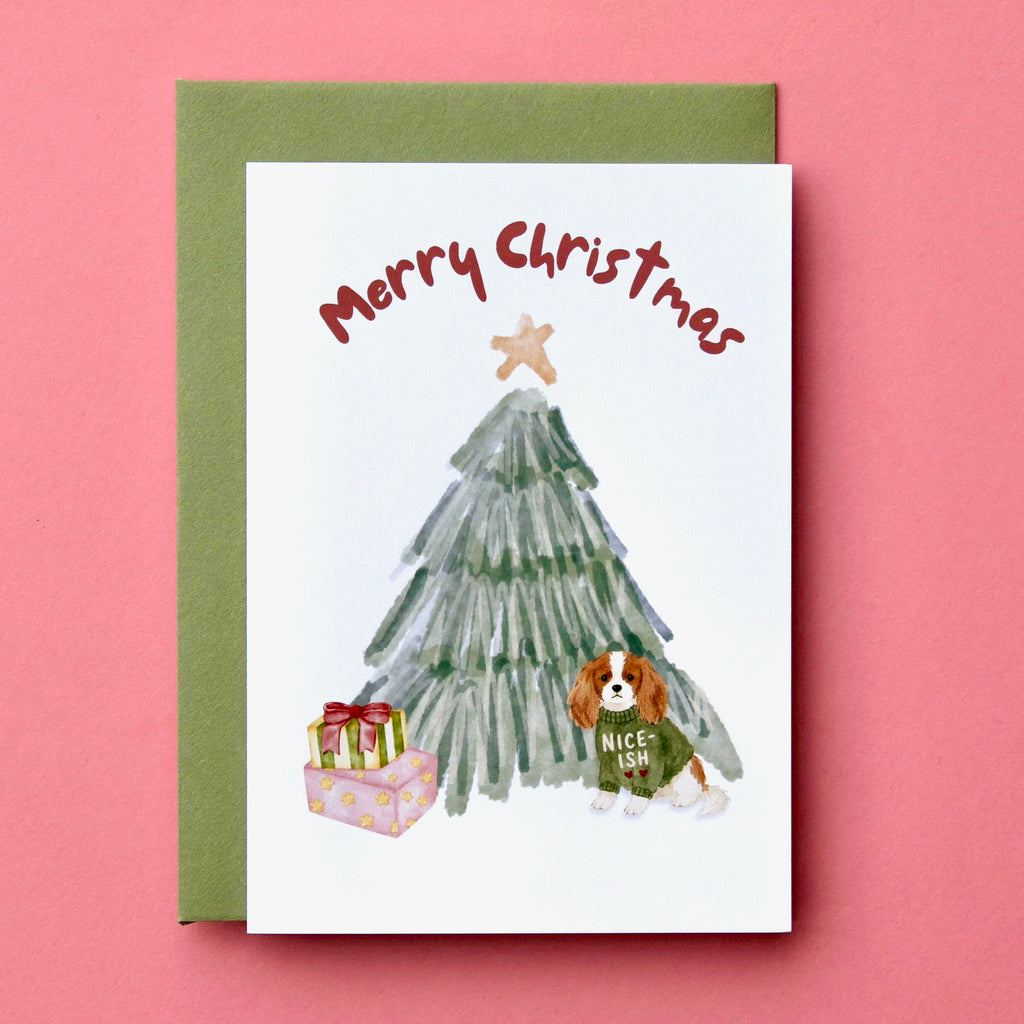 Cavalier King Charles Spaniel Christmas Card