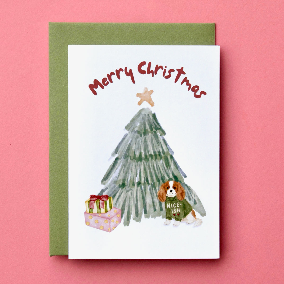 Cavalier King Charles Spaniel Christmas Card