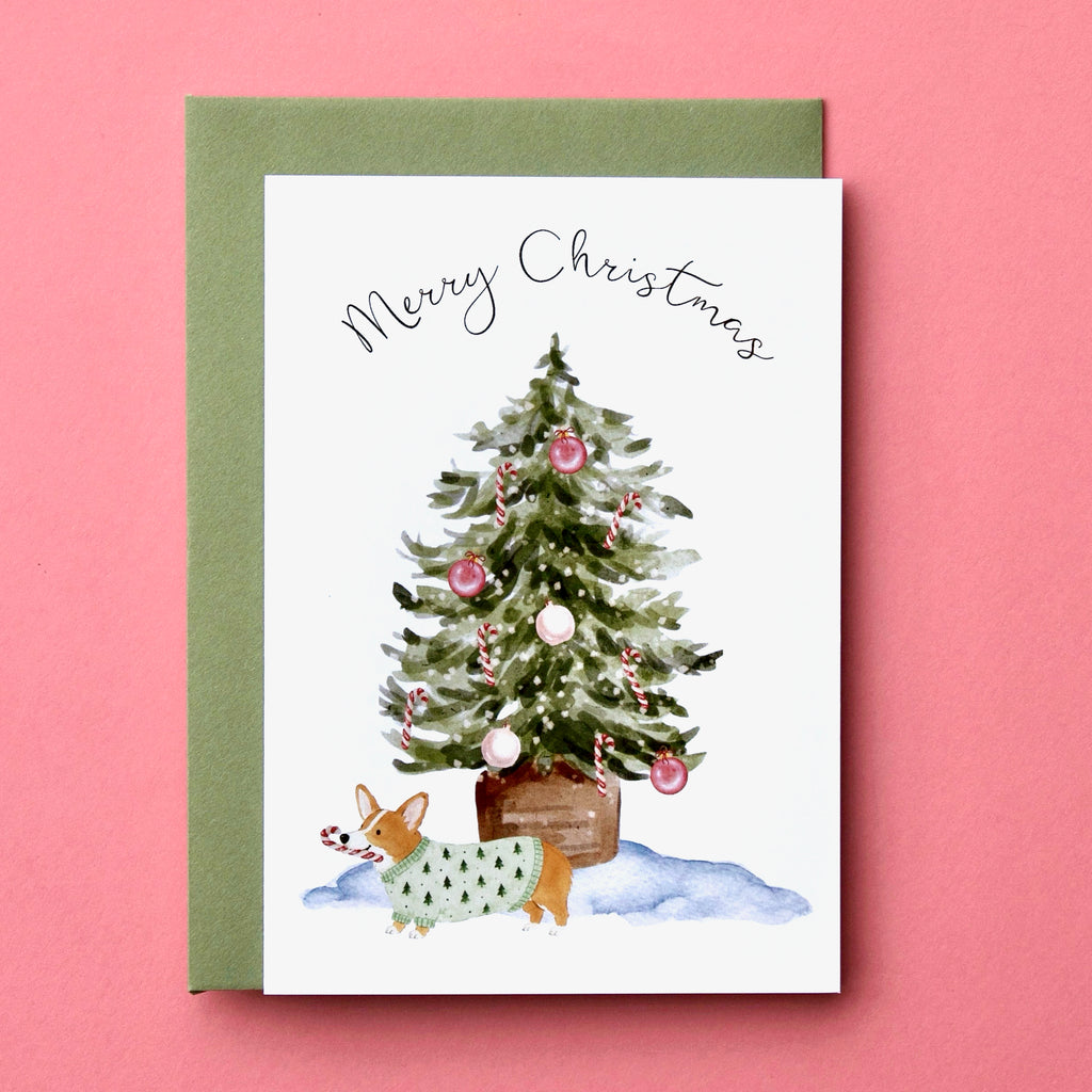 Corgi Christmas Card
