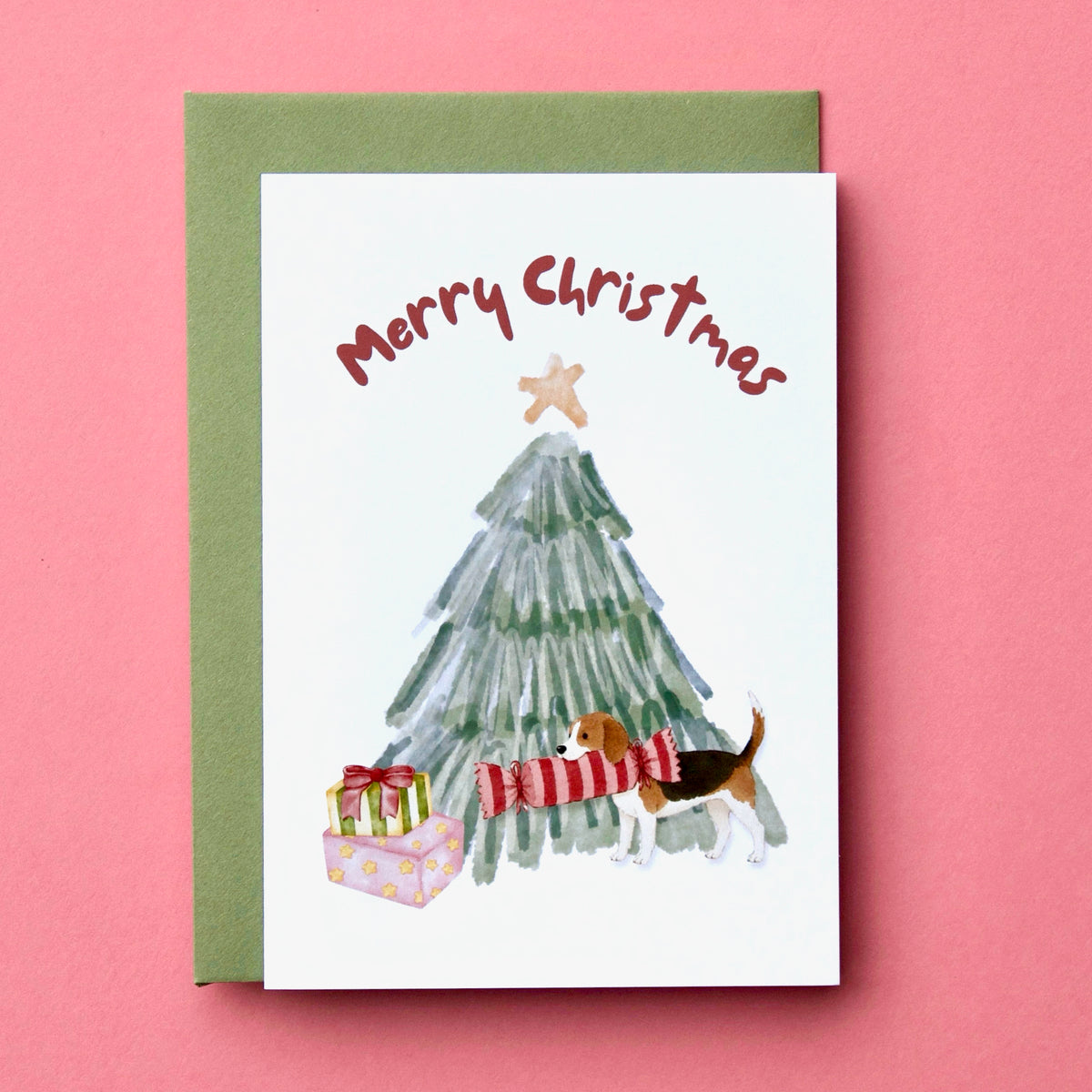 Beagle Christmas Card