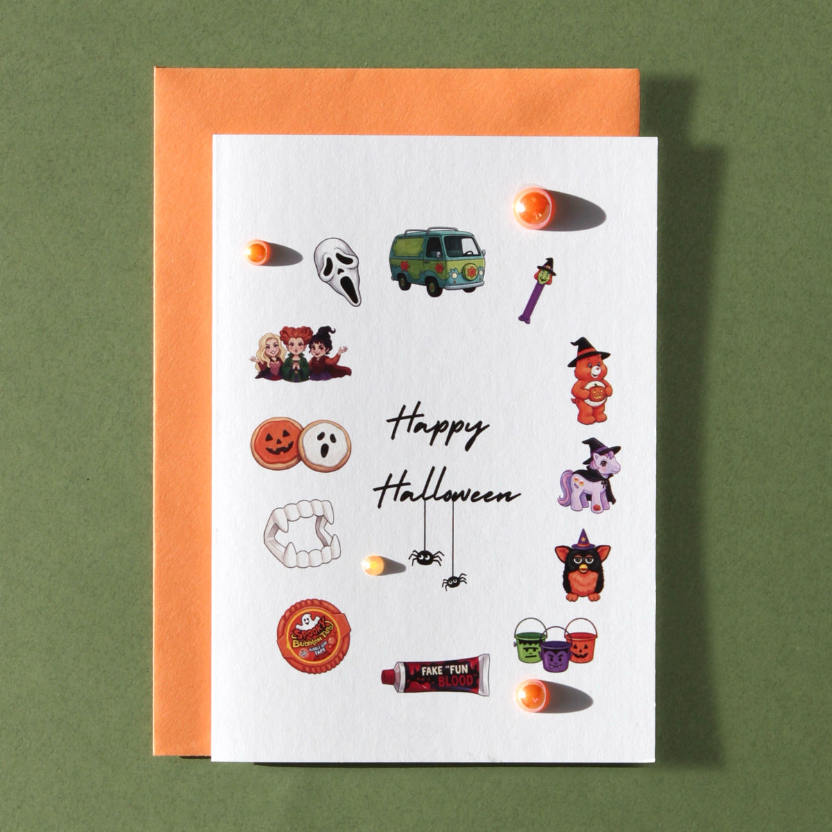 Halloween Bedazzled Greeting Card